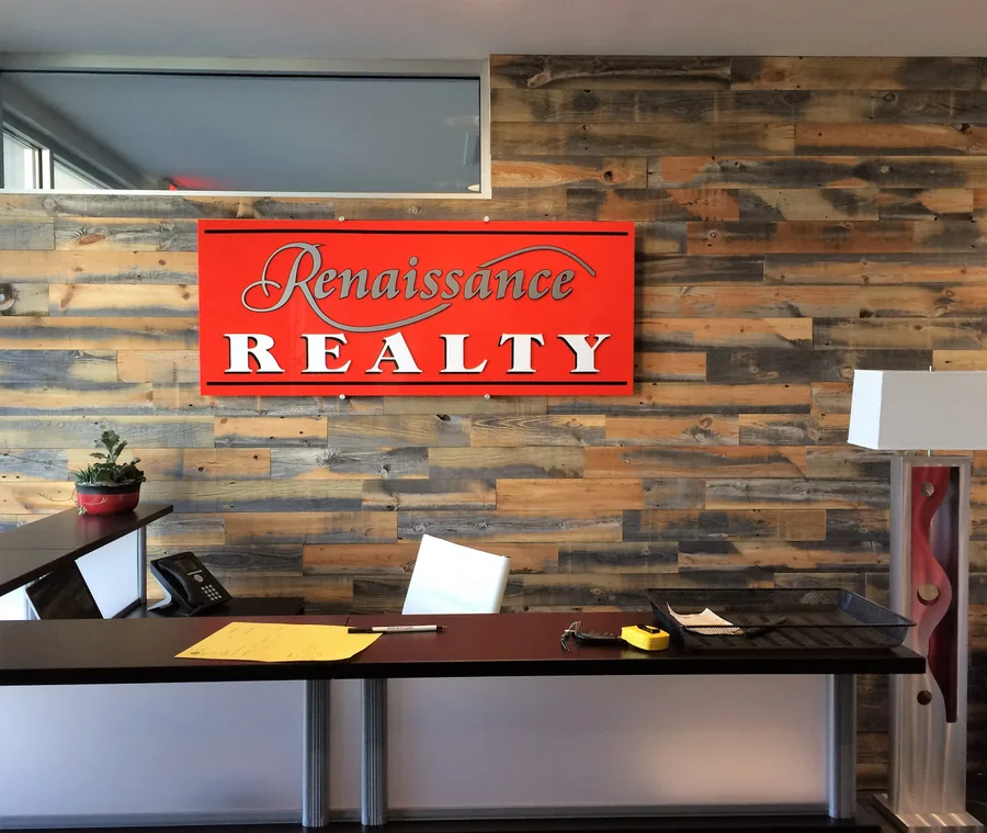 Branded interior wall graphics for a retail store