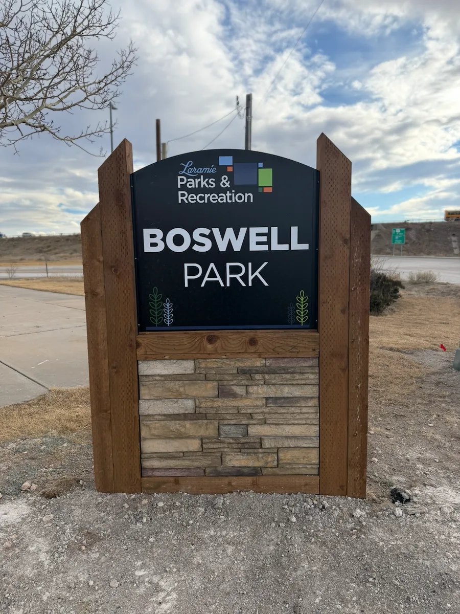 HDU carved monument sign with raised lettering